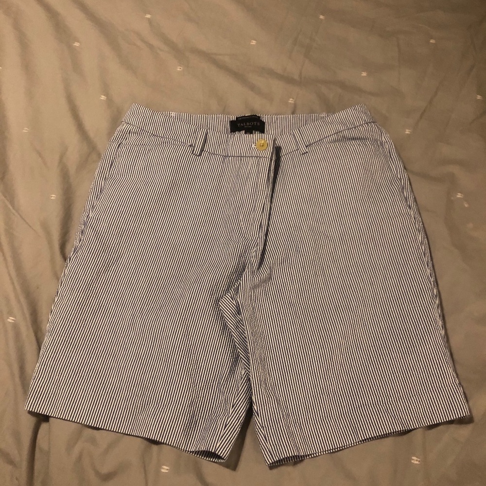 Talbots Blue and White Striped Bermuda Shorts